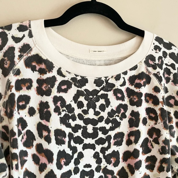 MOTHER Leopard Print Sweatshirt - Black and White - Picture 3 of 10